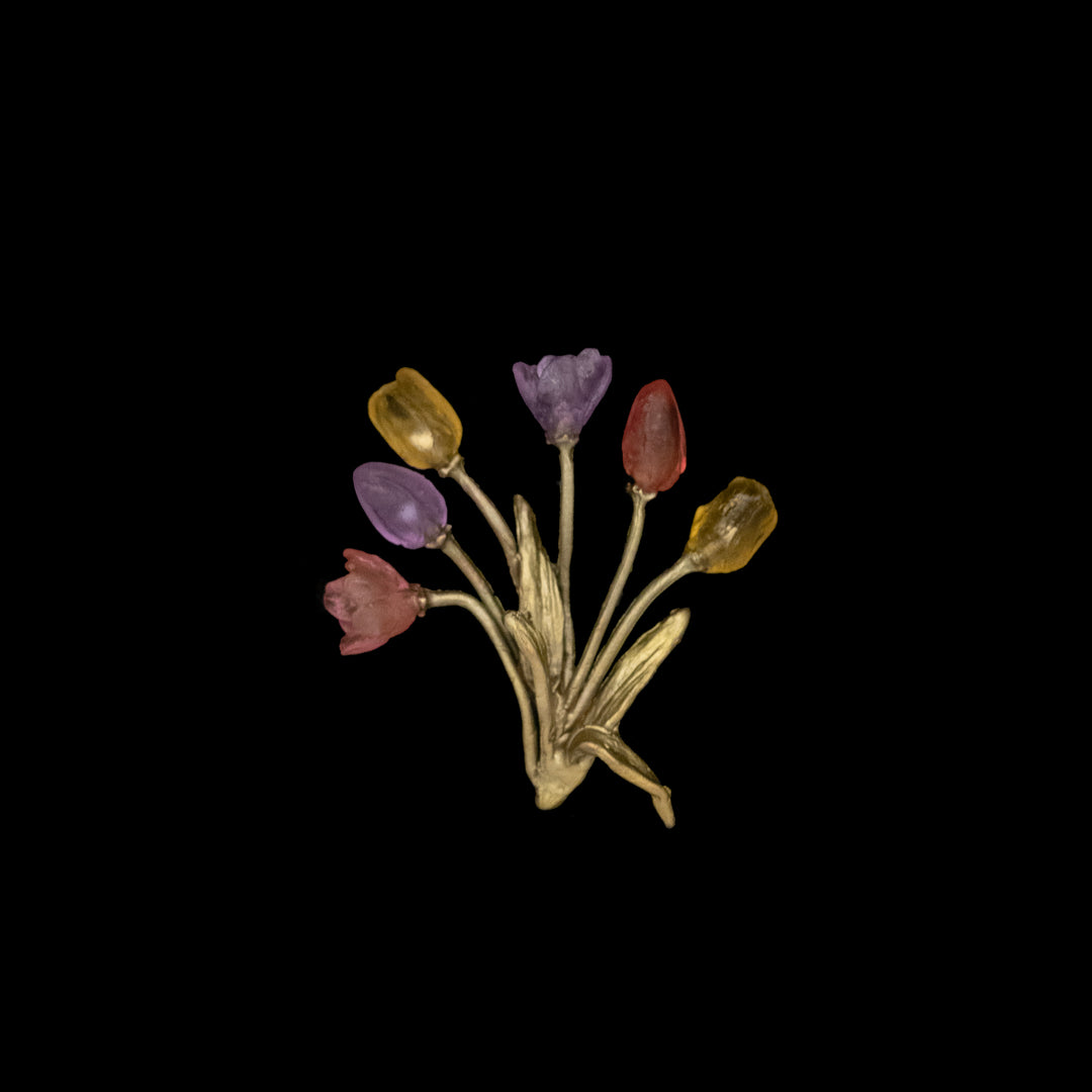 Image of the Michael Michaud Tulip Brooch - Dainty on a black background