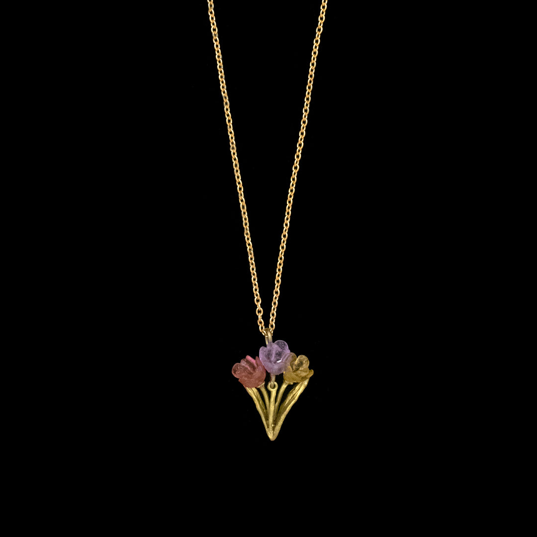 Image of the Michael Michaud Tulip Pendant - Dainty on a black background