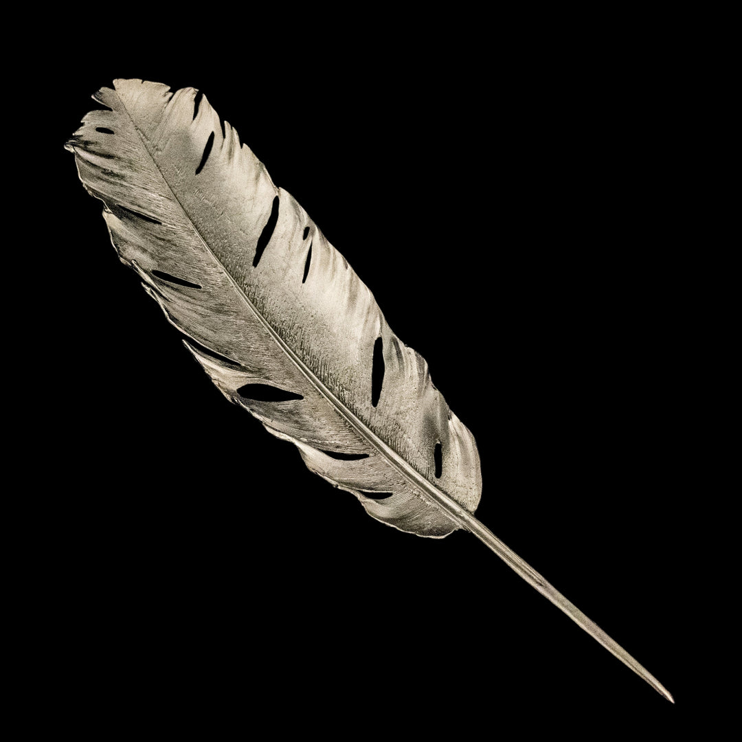 silver feather dish