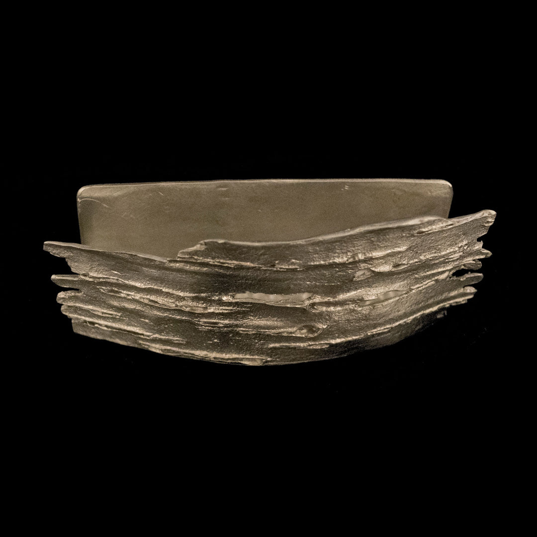 Image of the Michael Michaud Birch Bark Business Card Holder on a black background