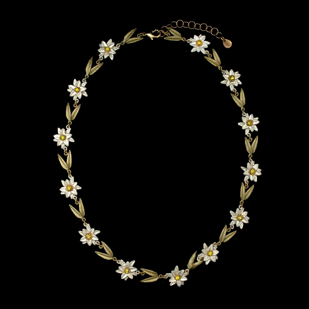 Image of the Michael Michaud Edelweiss Necklace - Noble Statement on a black background