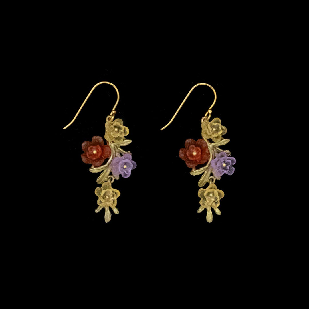 Image of the Michael Michaud Mums Earrings - Wire on a black background