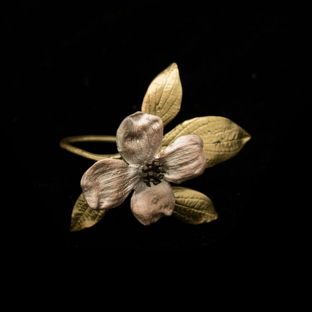 Image of the Michael Michaud Dogwood Napkin Rings on a black background