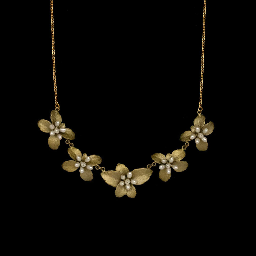Image of the Michael Michaud Pachysandra Necklace on a black background