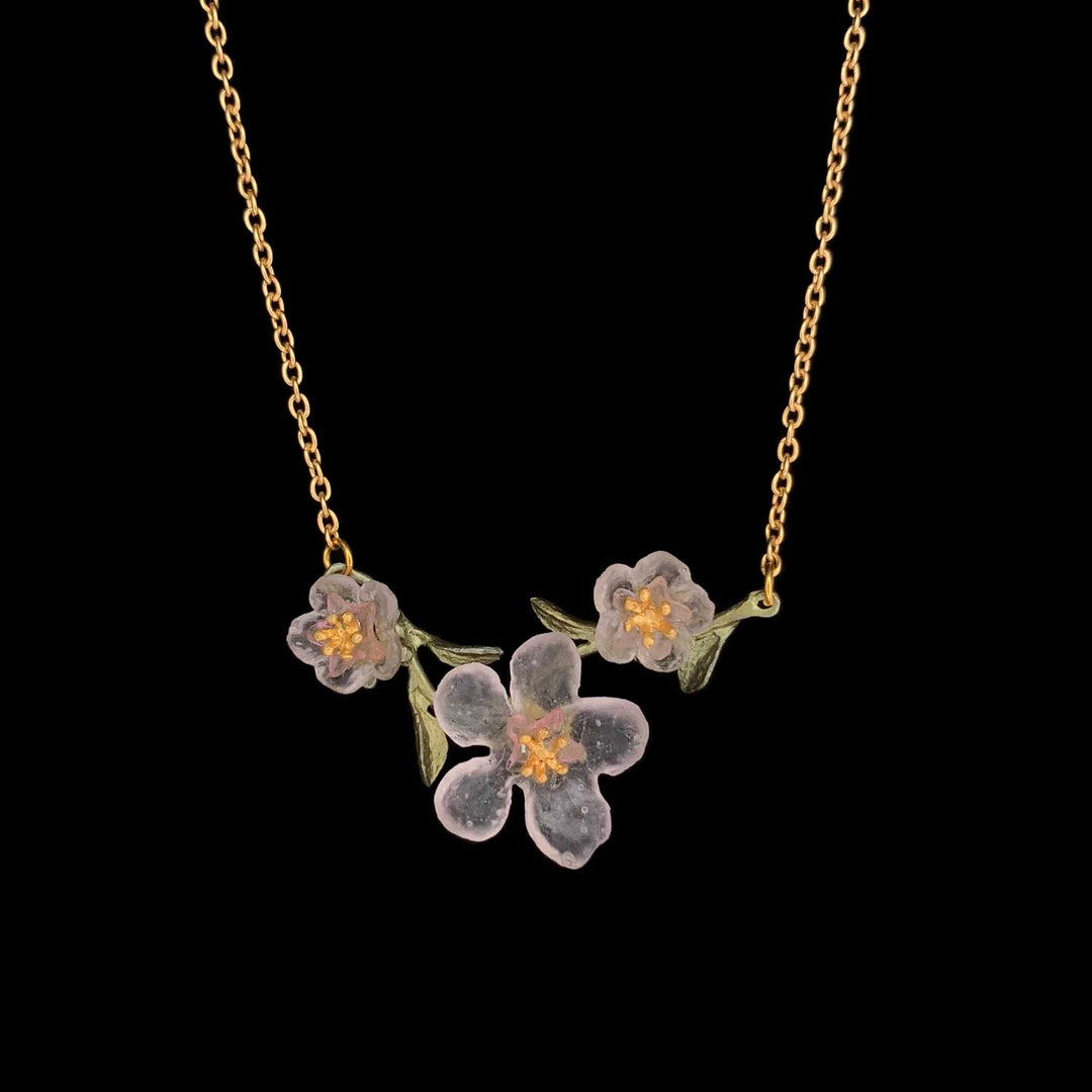 Image of the Michael Michaud Peach Blossom Pendant - Bar on a black background