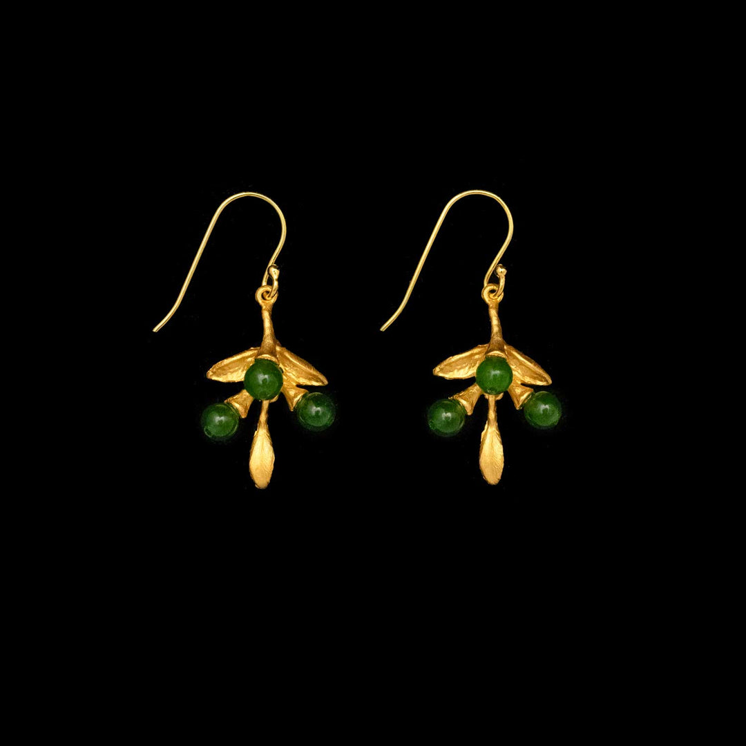 Image of the Michael Michaud Pepper Earrings - Wire on a black background