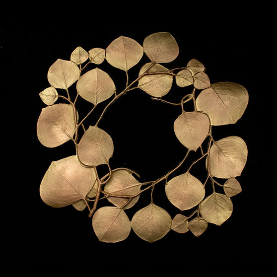 Image of the Michael Michaud Round Leaf Eucalyptus Trivet on a black background