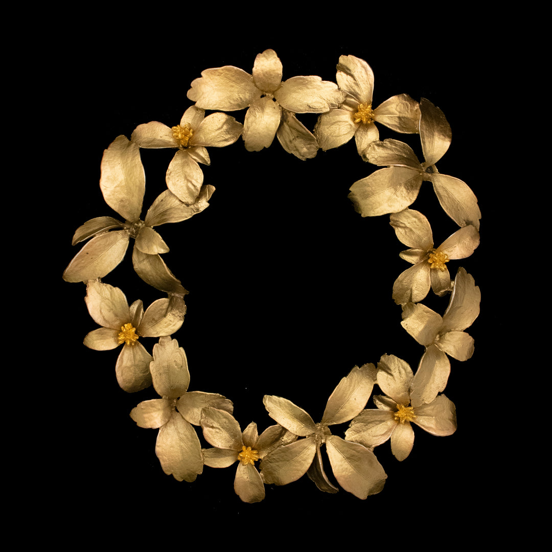 Image of the Michael Michaud Pachysandra Trivet on a black background