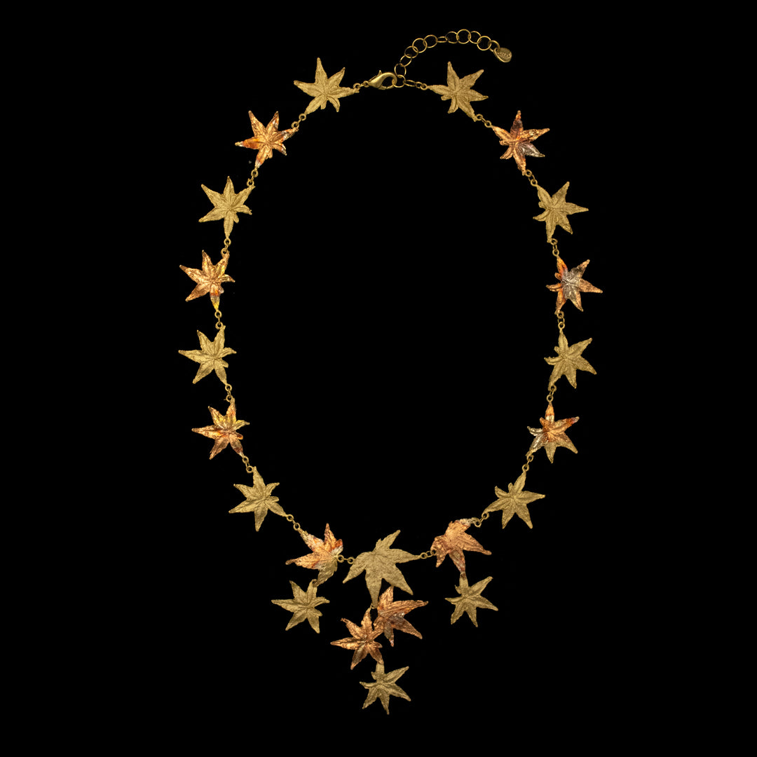 Image of the Michael Michaud Kyoto Maple Necklace- Web Exclusive on a black background