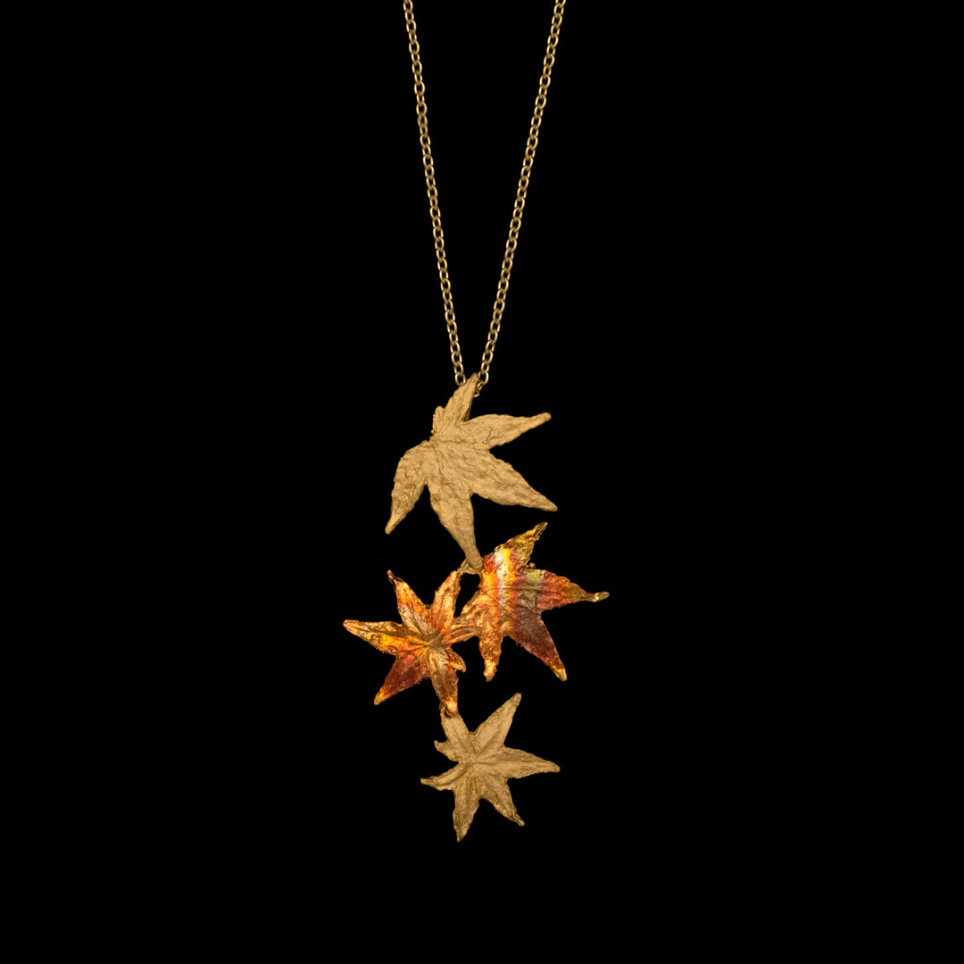 Image of the Michael Michaud Kyoto Maple Pendant - Web Exclusive on a black background