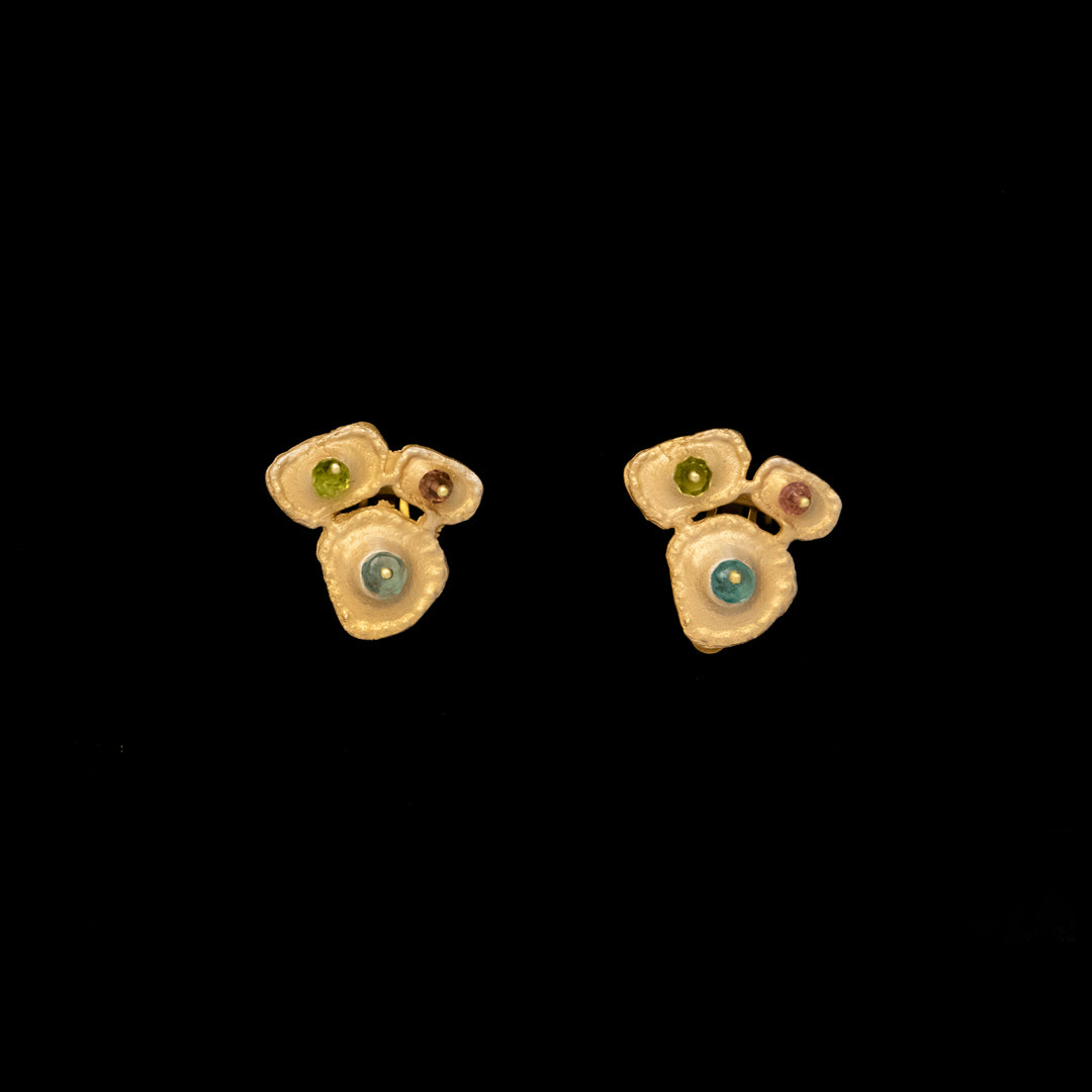 Image of the Michael Michaud Sea Urchin Post Earrings - Web Exclusive on a black background