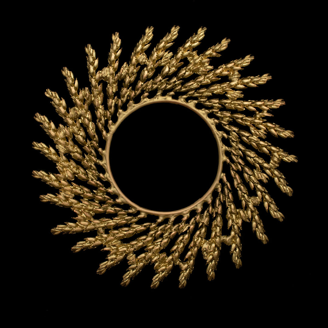 Image of the Michael Michaud Wheat Trivet on a black background