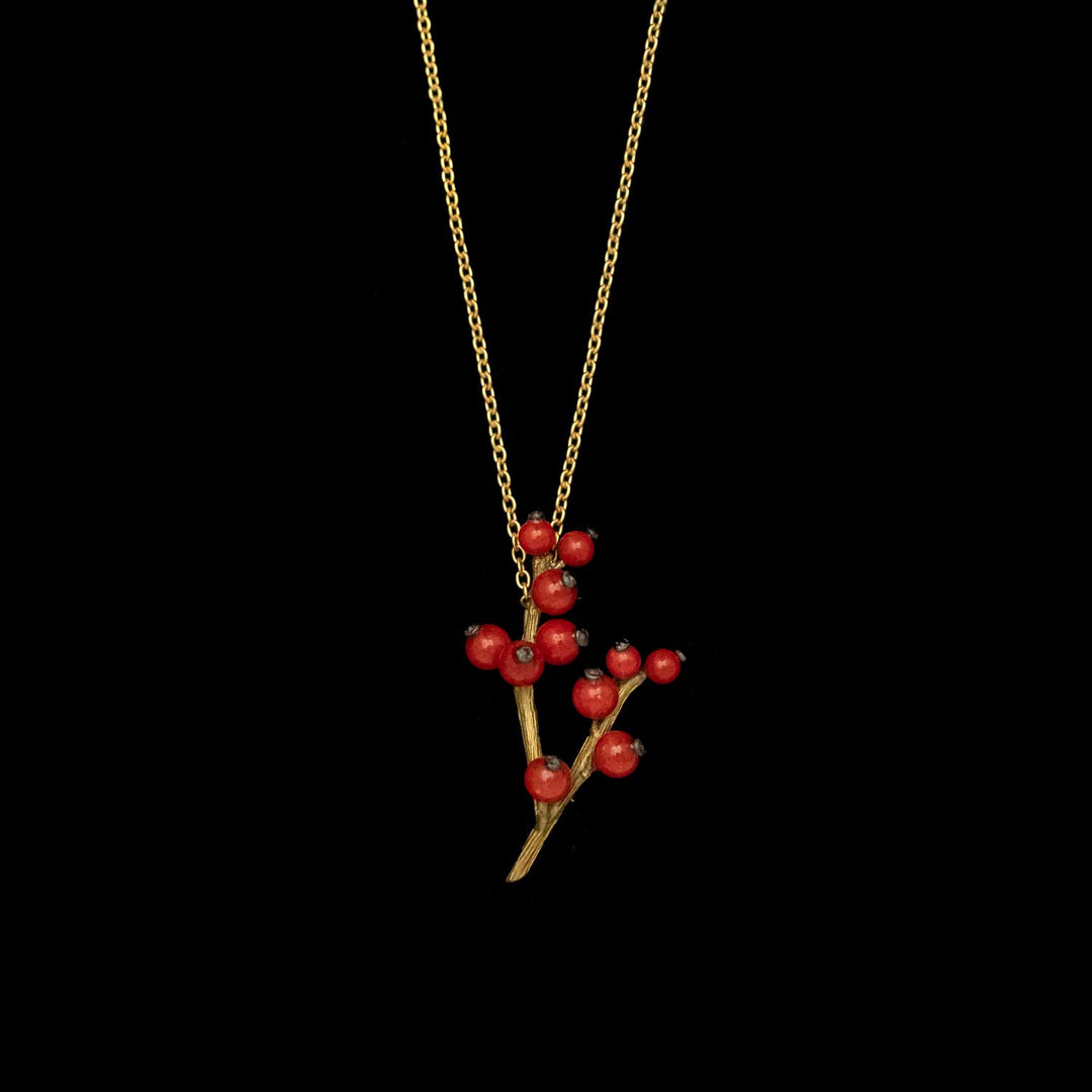 Image of the Michael Michaud Winterberry Pendant on a black background