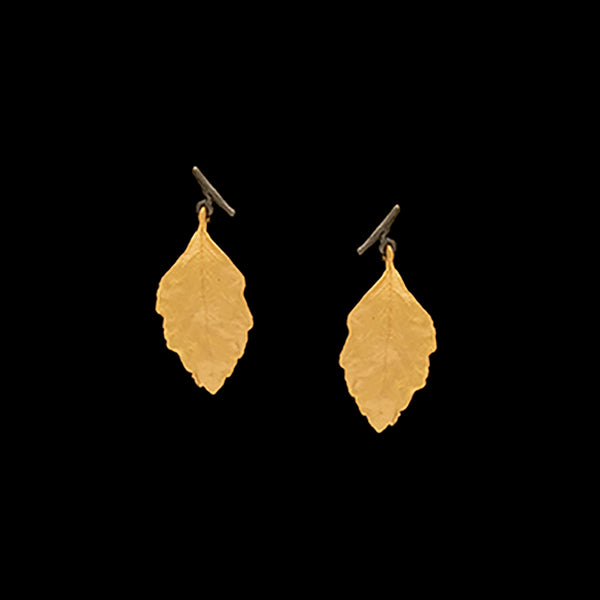 Image of the Michael Michaud Autumn Birch Earrings - Post on a black background