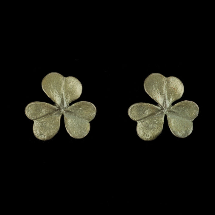 Image of the Michael Michaud Clover Earrings - Small Post on a black background