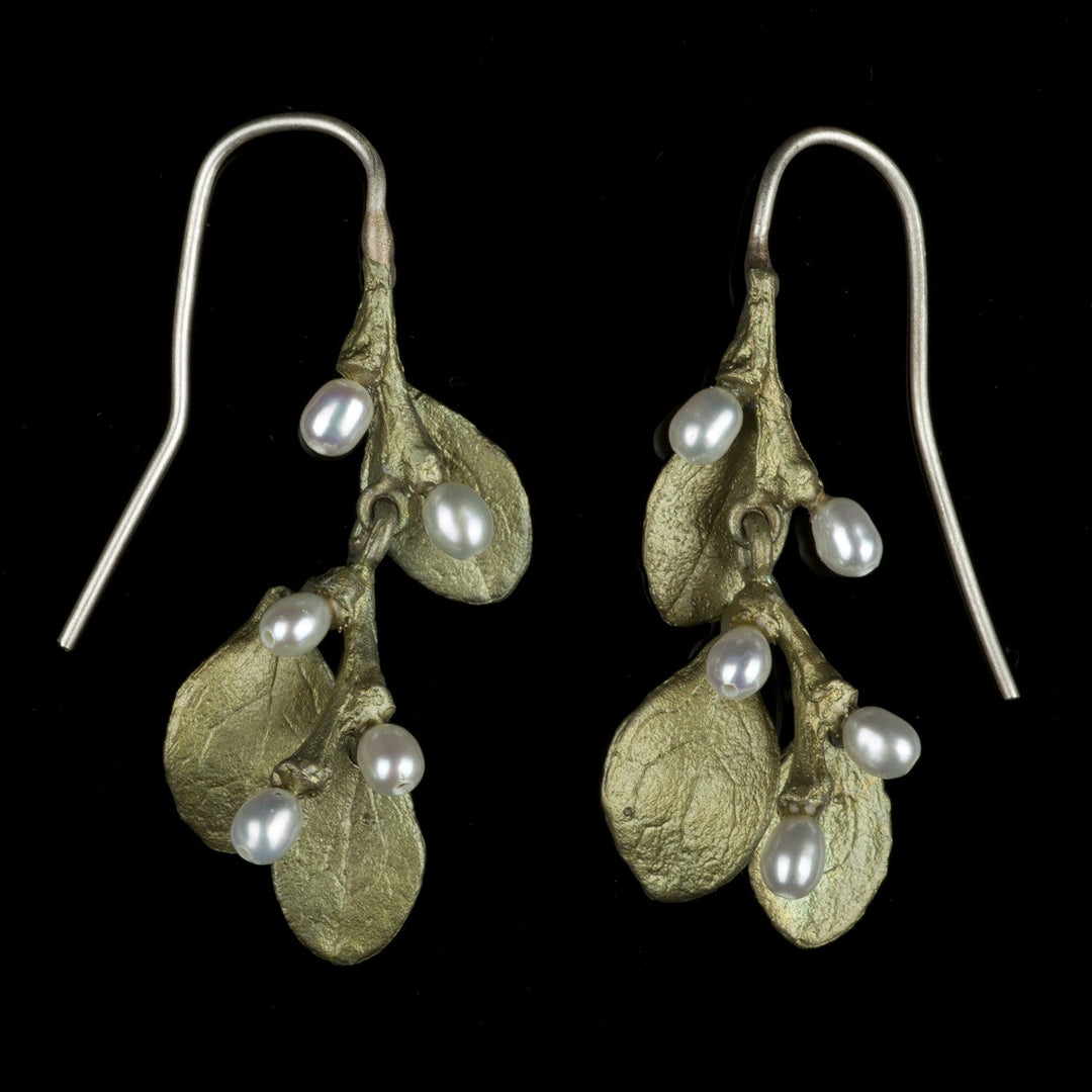 Image of the Michael Michaud Irish Thorn Earrings - Shower on a black background