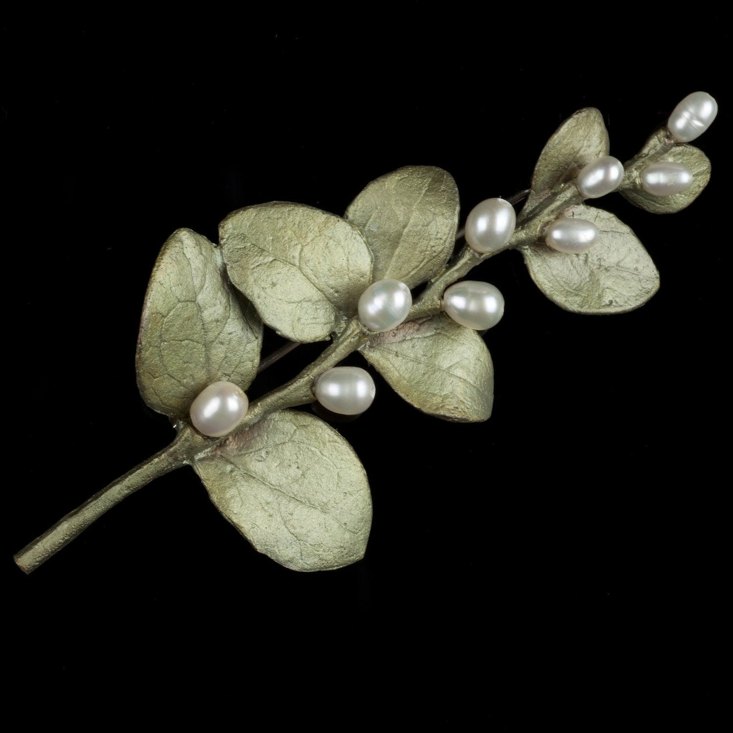 Image of the Michael Michaud Irish Thorn Brooch on a black background