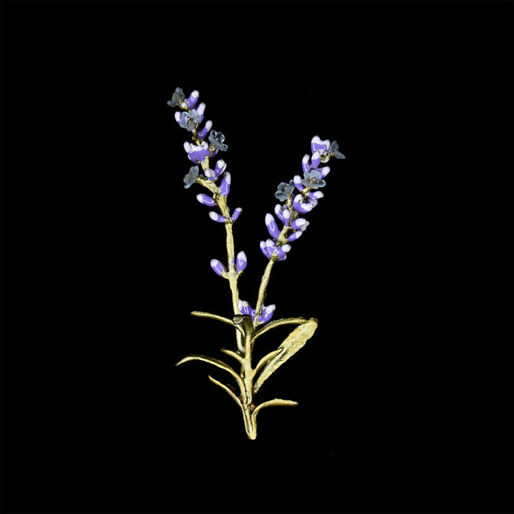 Image of the Michael Michaud Lavender Brooch on a black background