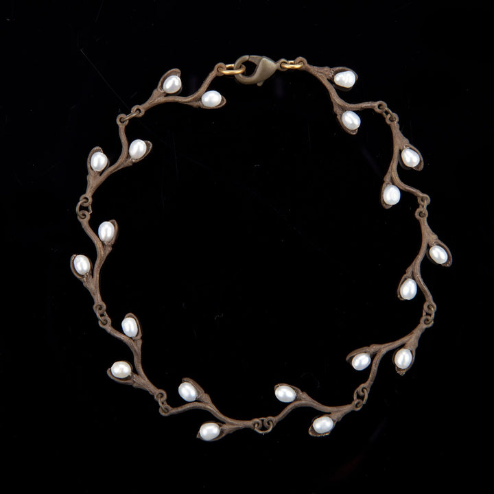 Image of the Michael Michaud Pussy Willow Bracelet on a black background