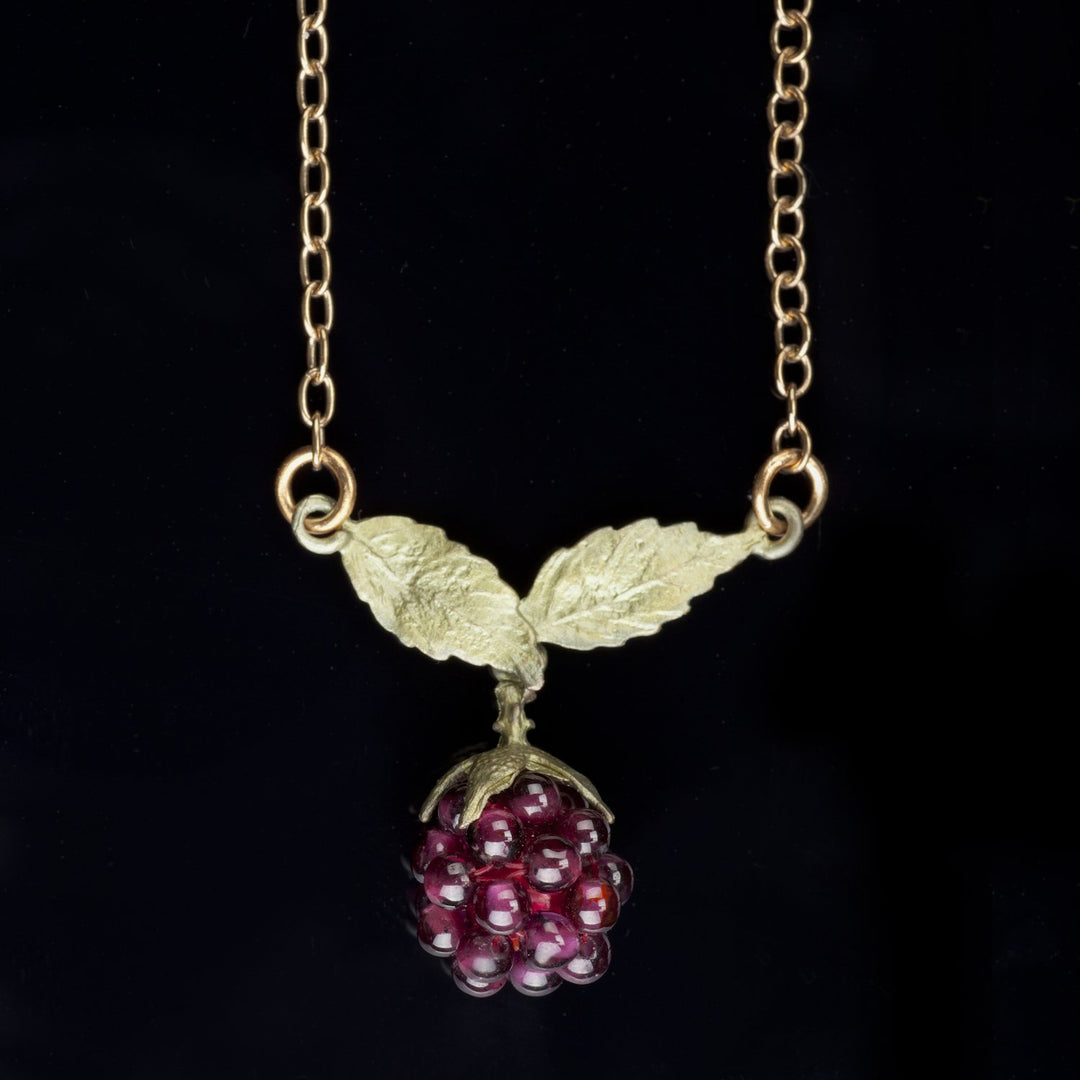 Image of the Michael Michaud Raspberry Pendant - Chain on a black background