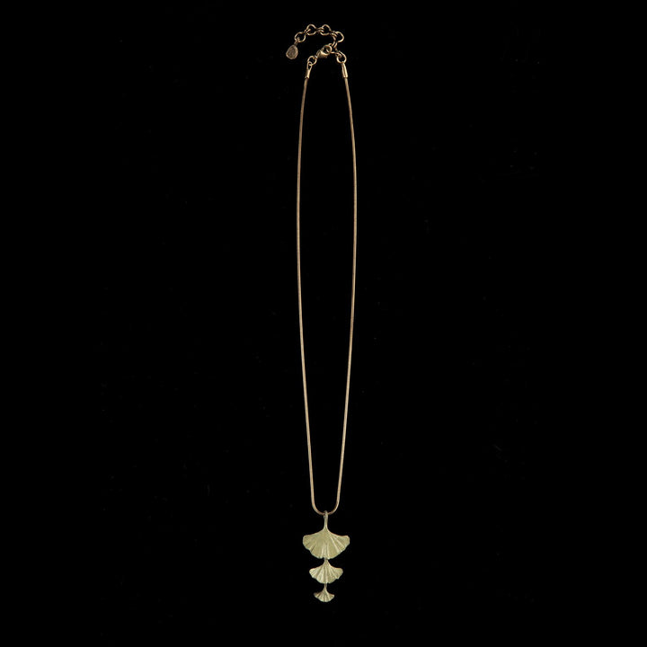 Ginkgo Pendant - Triple Leaves