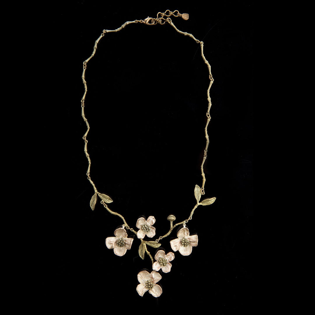 Image of the Michael Michaud Dogwood Necklace on a black background
