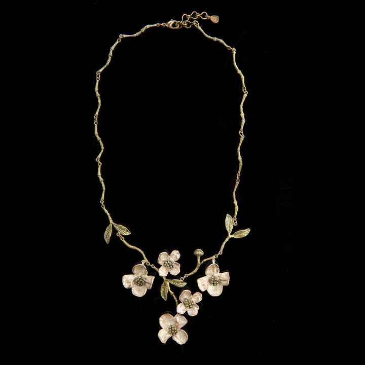 Image of the Michael Michaud Dogwood Necklace on a black background