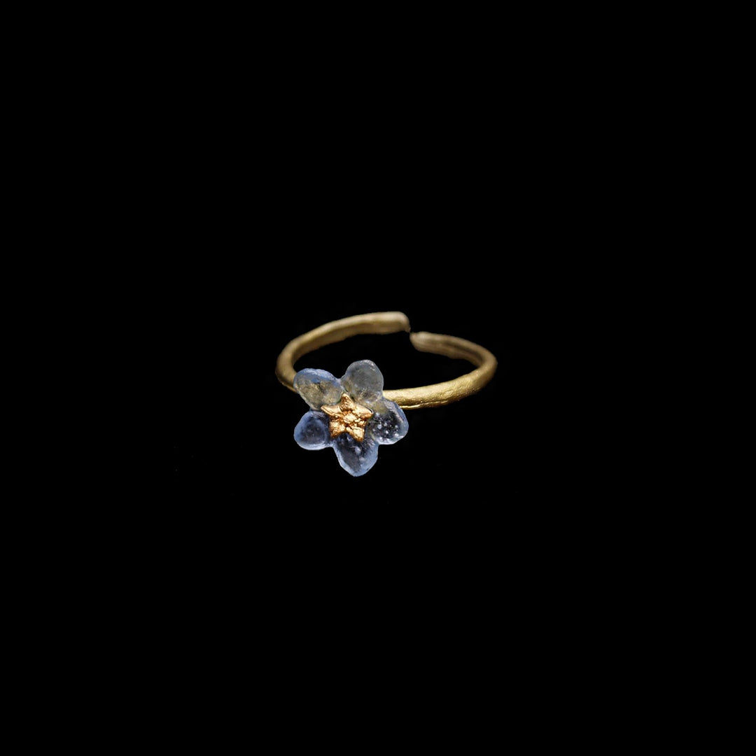 Image of the Michael Michaud Forget Me Not Ring - Single on a black background