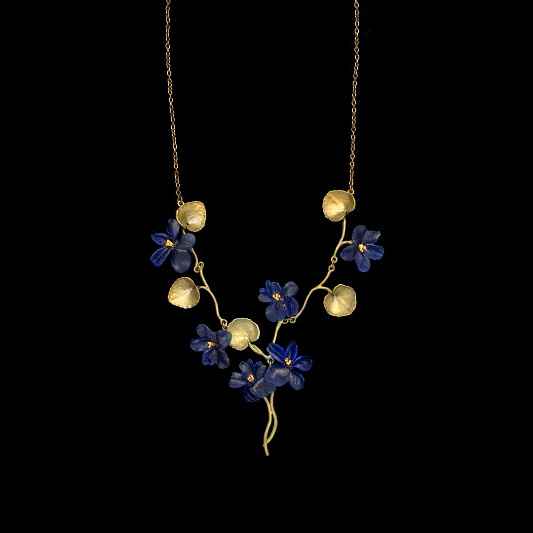 Image of the Michael Michaud Wild Violet Necklace on a black background
