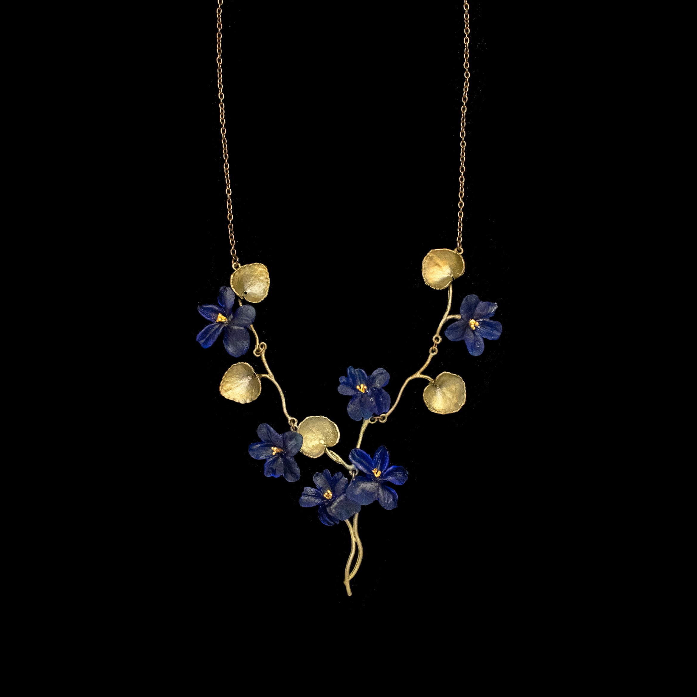 Image of the Michael Michaud Wild Violet Necklace on a black background