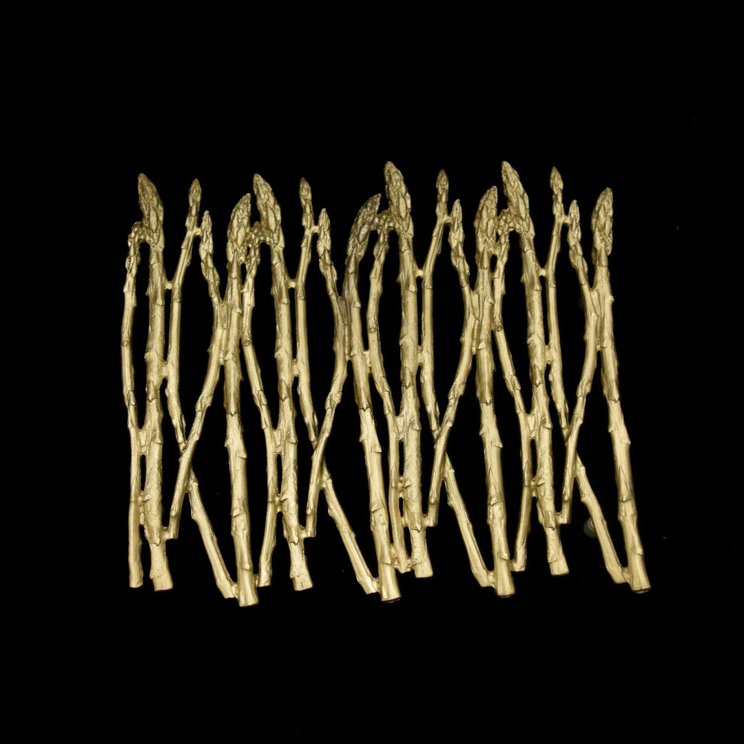 Image of the Michael Michaud Asparagus Trivet on a black background