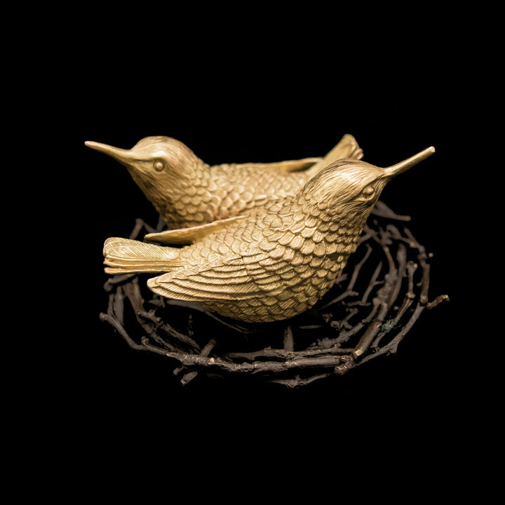 Image of the Michael Michaud Hummingbird Salt & Pepper Shakers on a black background