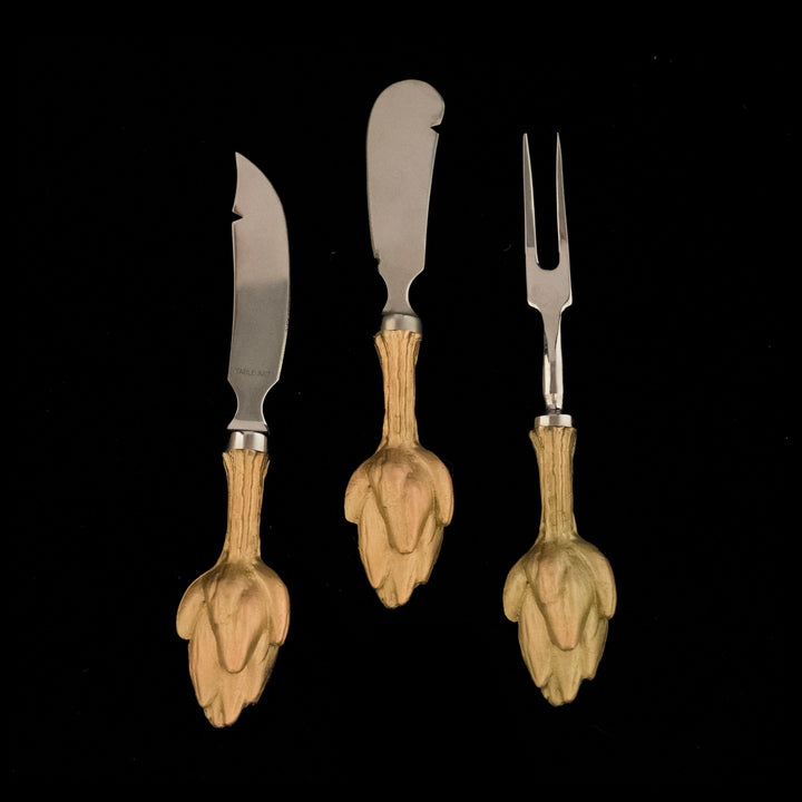 Image of the Michael Michaud Artichoke Hostess Set on a black background