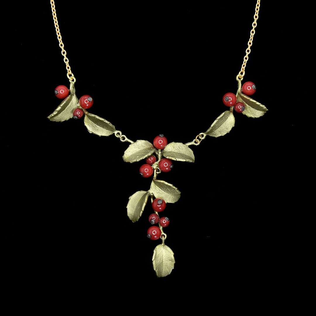 Image of the Michael Michaud Holly Jade Necklace on a black background