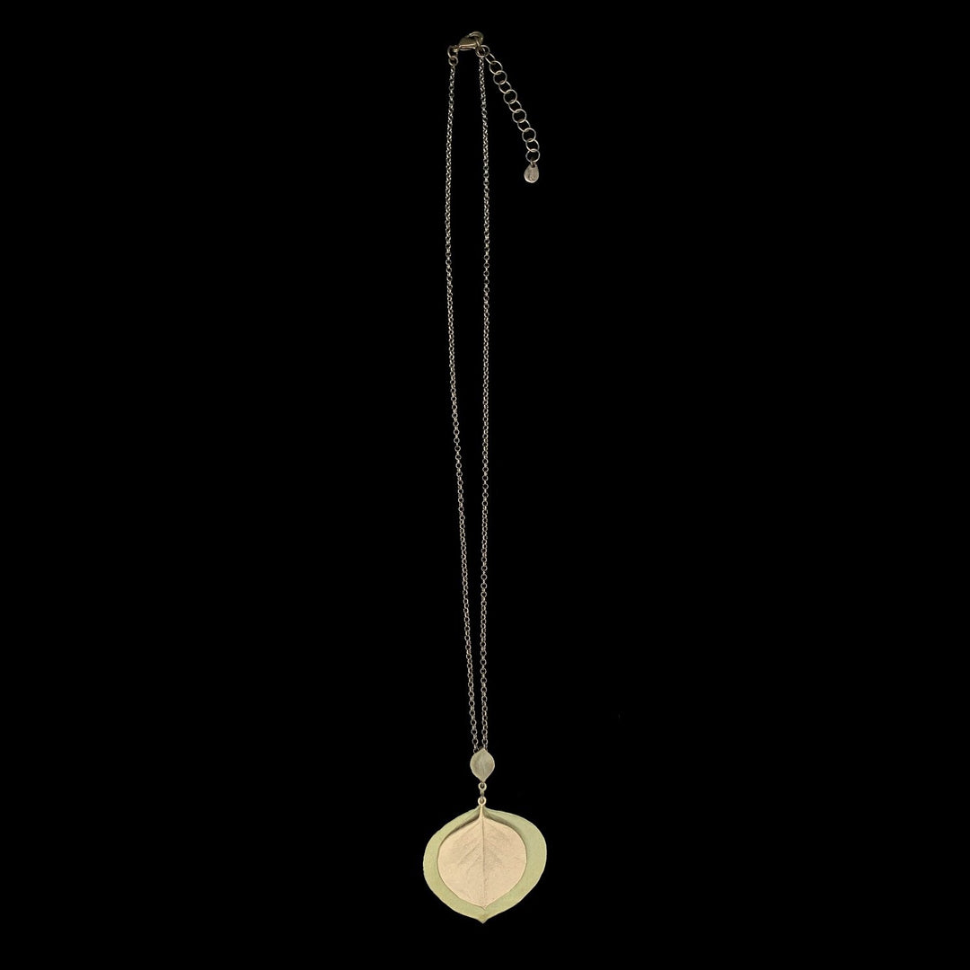 Round Leaf Eucalyptus Pendant - Large Double Leaves