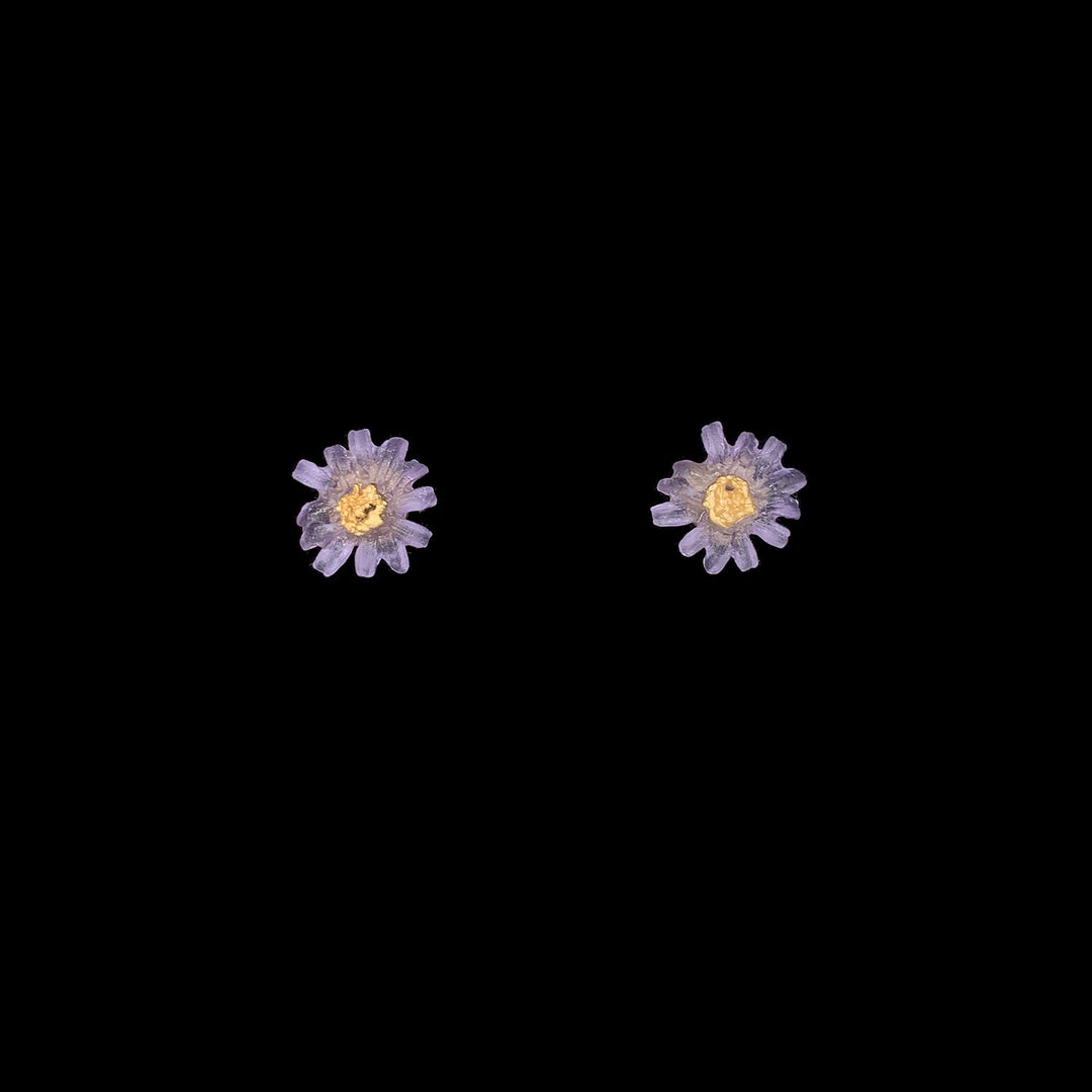 Image of the Michael Michaud Aster Earrings - Post on a black background