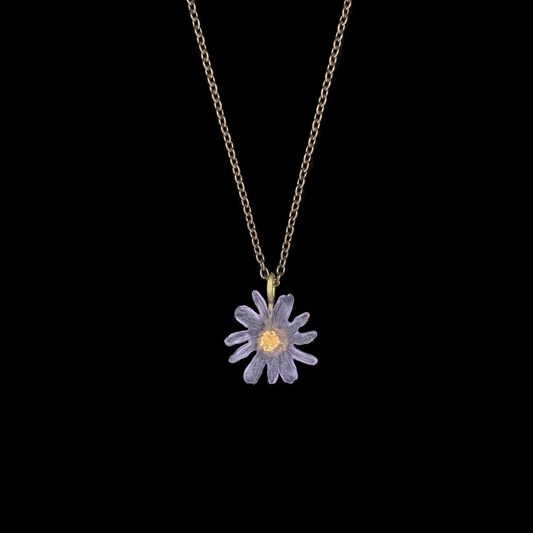 Image of the Michael Michaud Aster Pendant - Single Flower on a black background