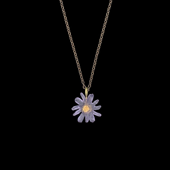 Image of the Michael Michaud Aster Pendant - Single Flower on a black background