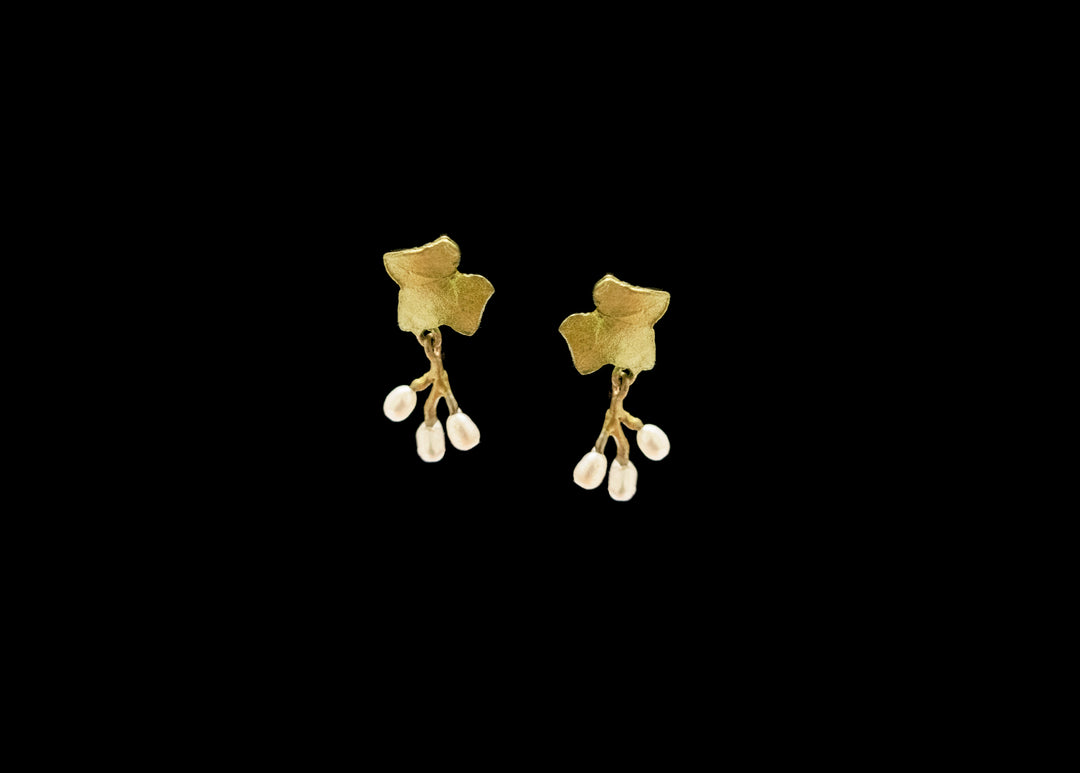 Image of the Michael Michaud Ivy Post Earrings on a black background