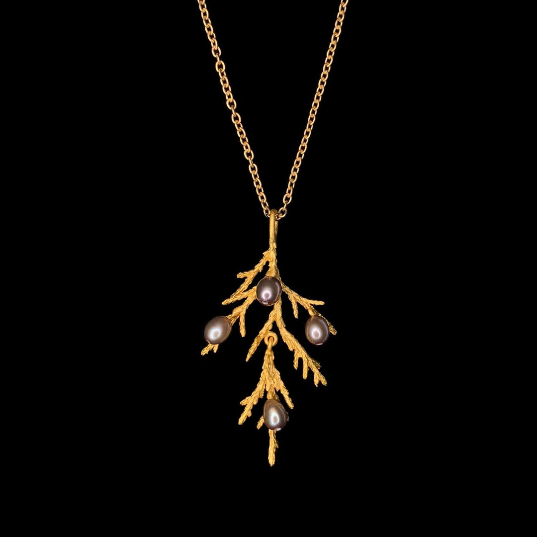 Image of the Michael Michaud Juniper Pendant on a black background