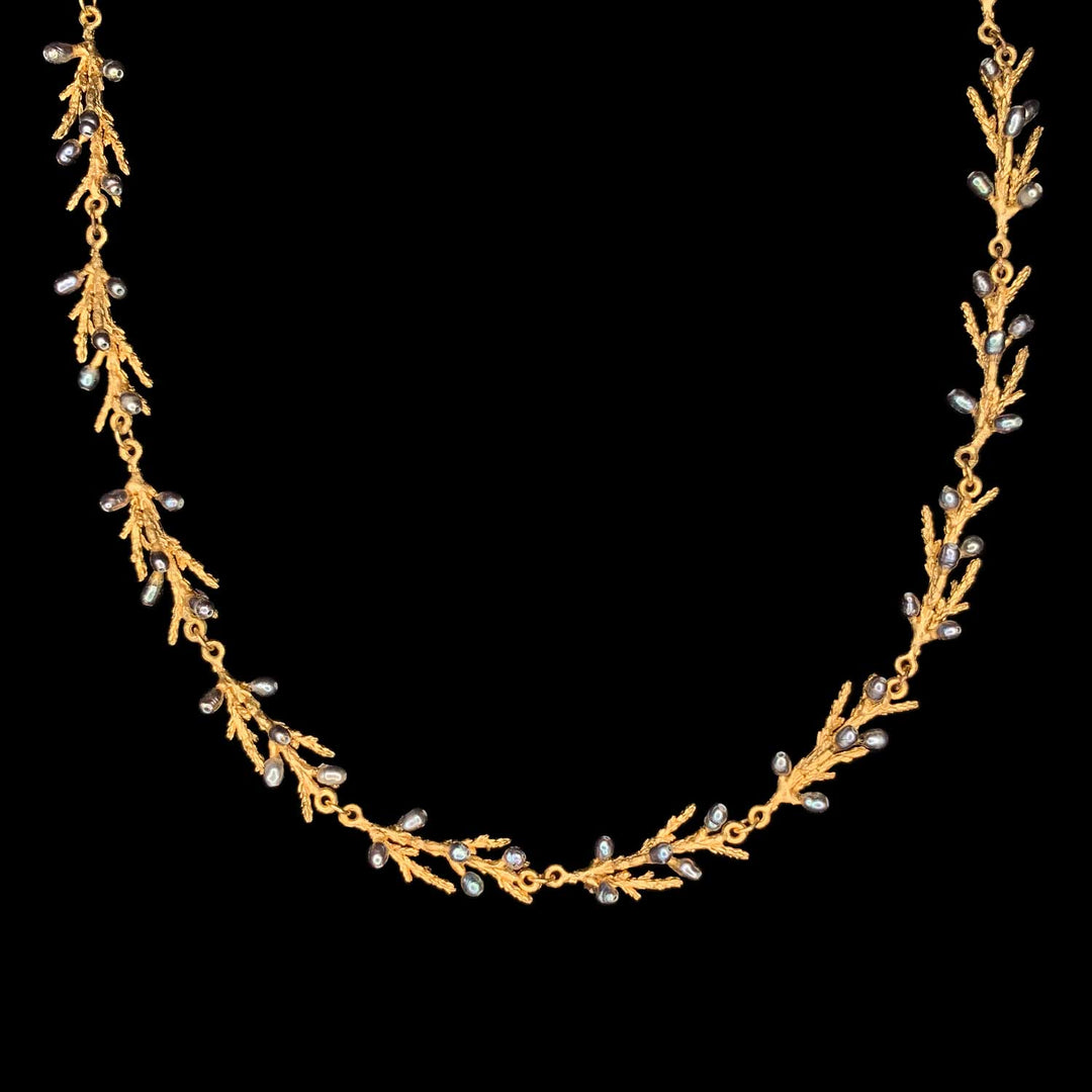 Image of the Michael Michaud Juniper Necklace - Dainty Statement on a black background