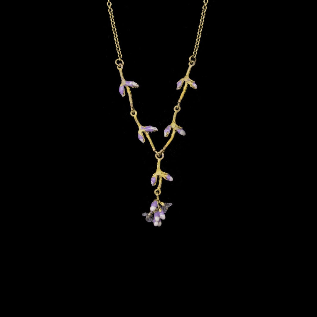 Image of the Michael Michaud Lavender Necklace on a black background