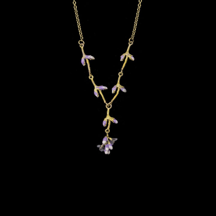 Image of the Michael Michaud Lavender Necklace on a black background