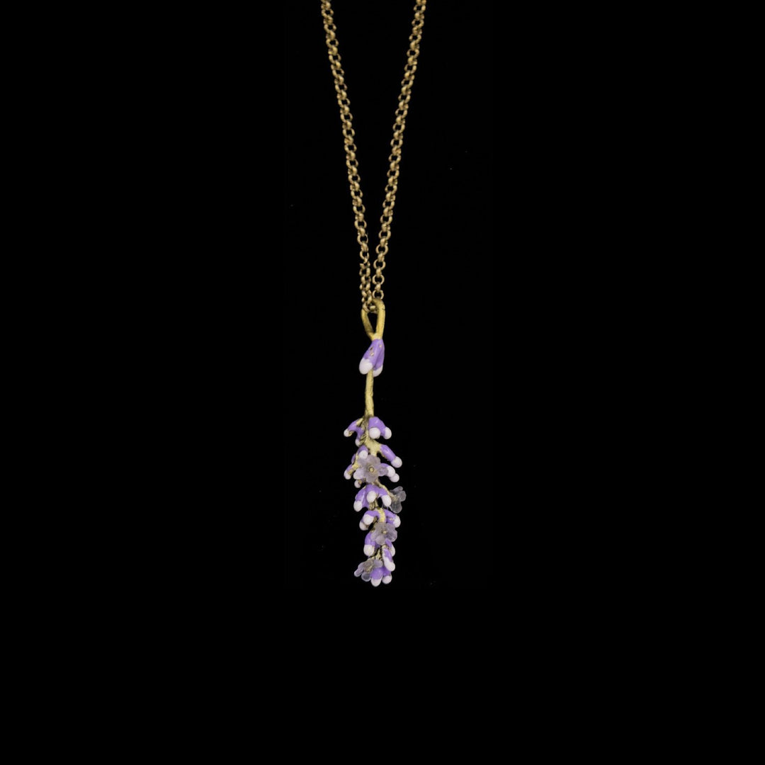 Image of the Michael Michaud Lavender Pendant on a black background