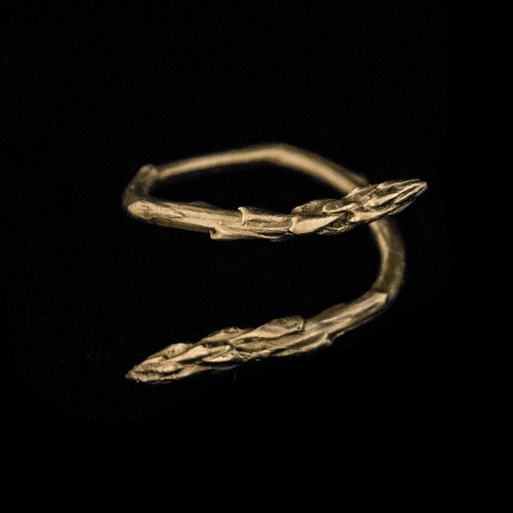 Image of the Michael Michaud Asparagus Napkin Rings on a black background