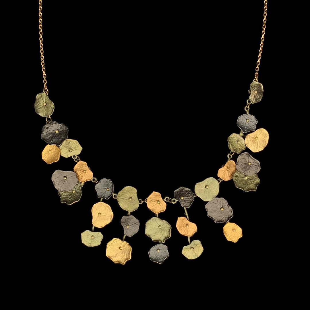 Image of the Michael Michaud Nasturtium Necklace - Statement on a black background