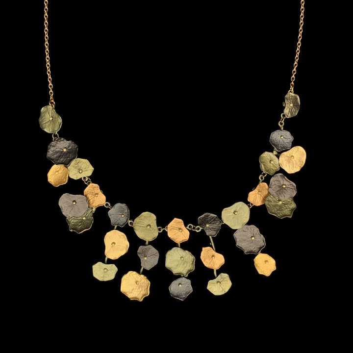 Image of the Michael Michaud Nasturtium Necklace - Statement on a black background