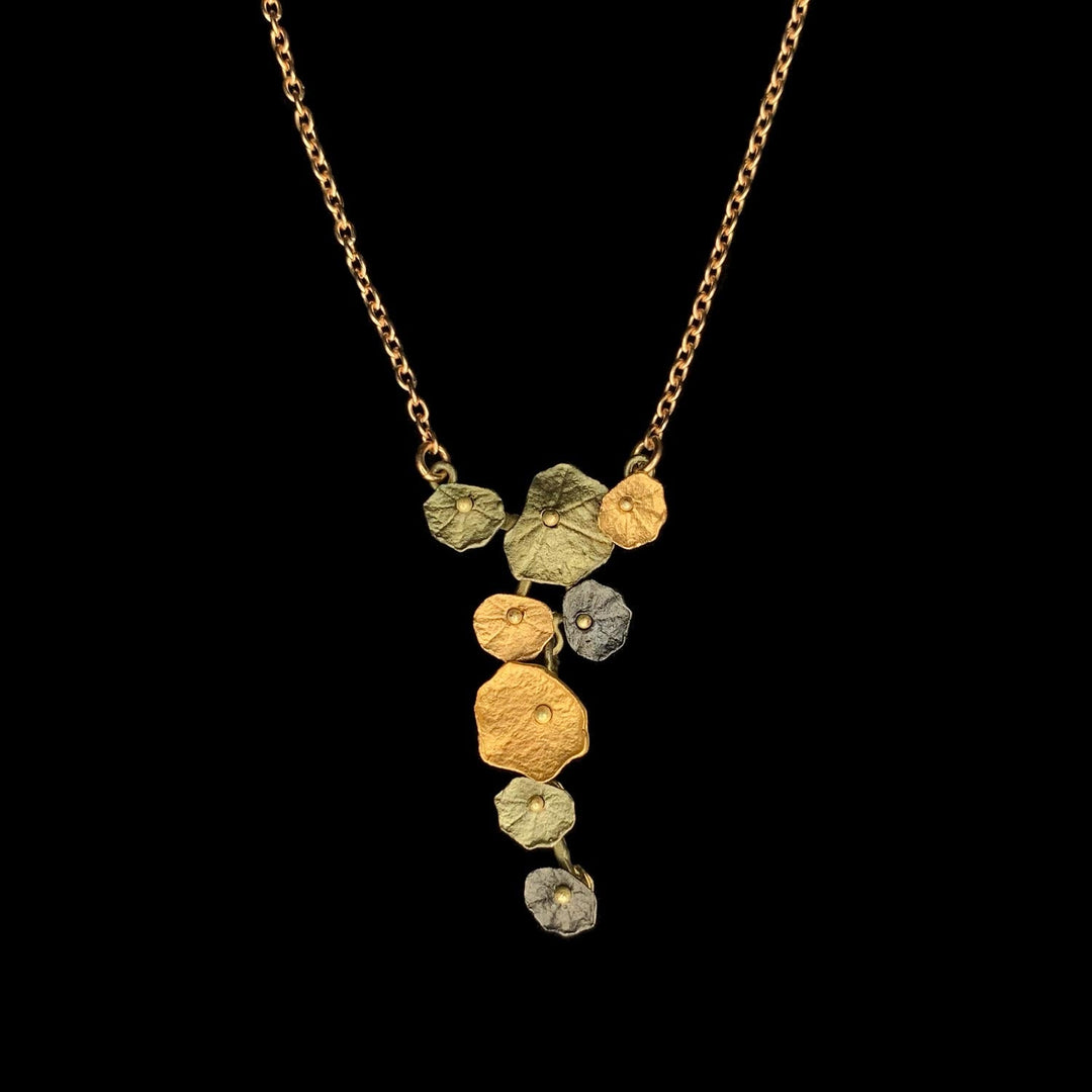 Image of the Michael Michaud Nasturtium Pendant on a black background