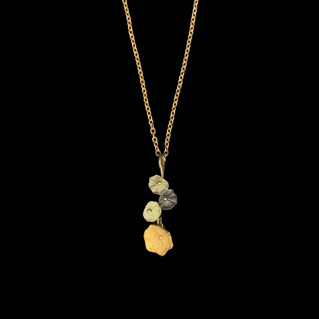Image of the Michael Michaud Nasturtium Pendant - Dainty on a black background