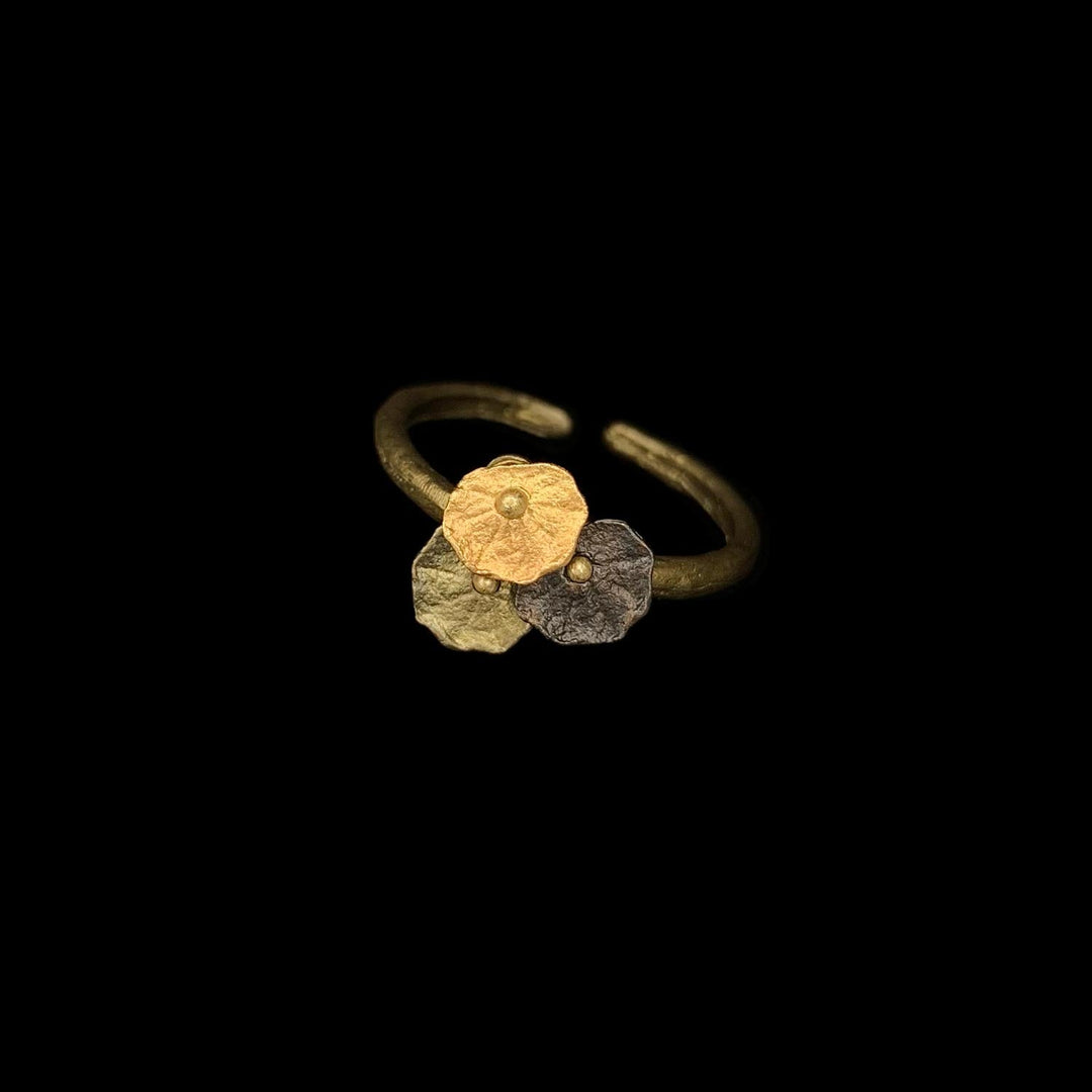 Image of the Michael Michaud Nasturtium Ring on a black background